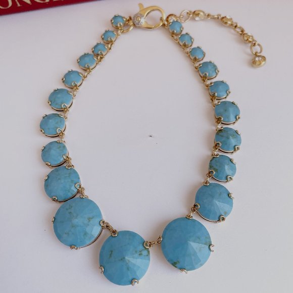 Henri Bendel Turquoise Gold Plated Necklace